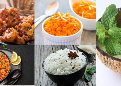 A collage of pictures showing different types of Everyday Indian Recipes