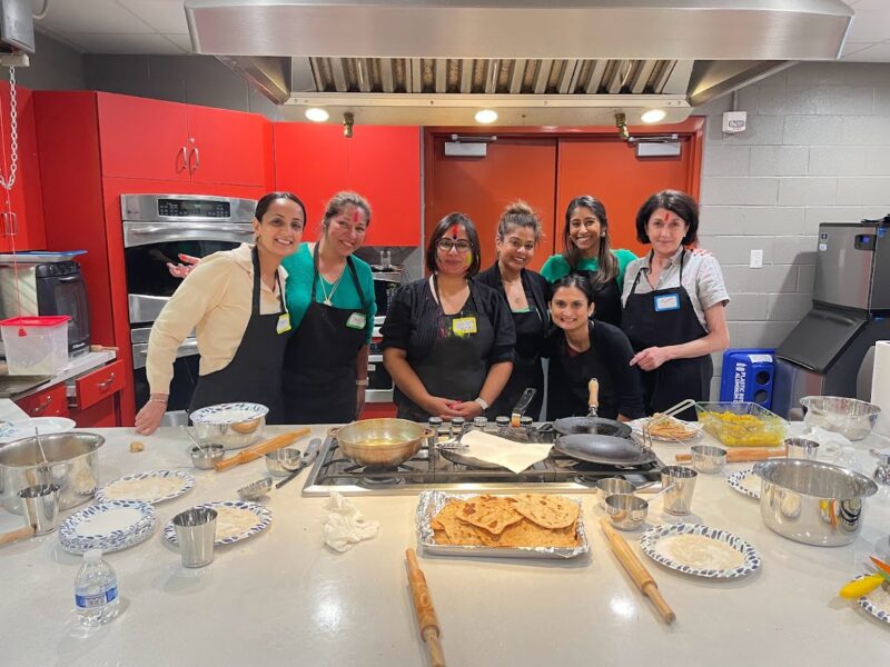 Participants of Indian breads class